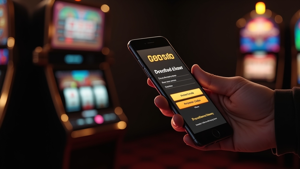 Promo code box on a casino signup screen with gold lighting and a phone